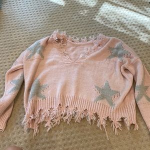 pink star sweater
